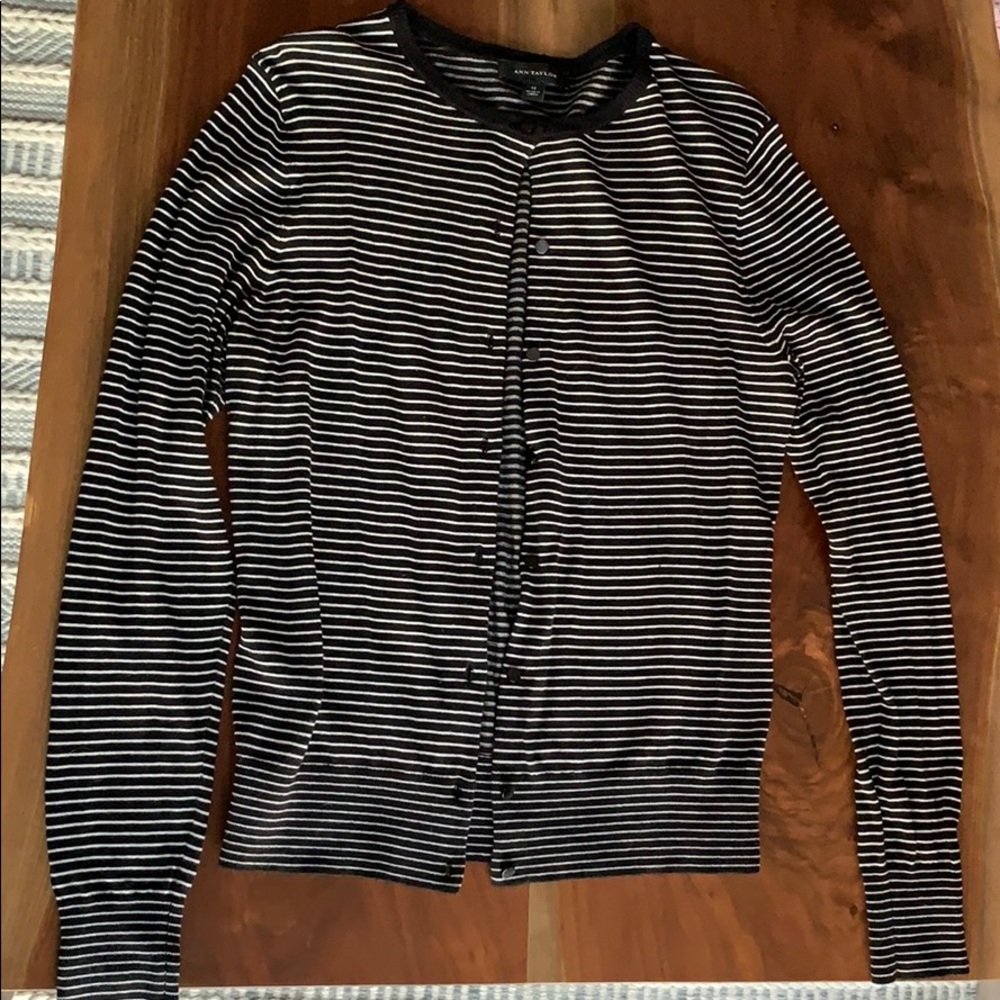 Striped Cardigan Sweater